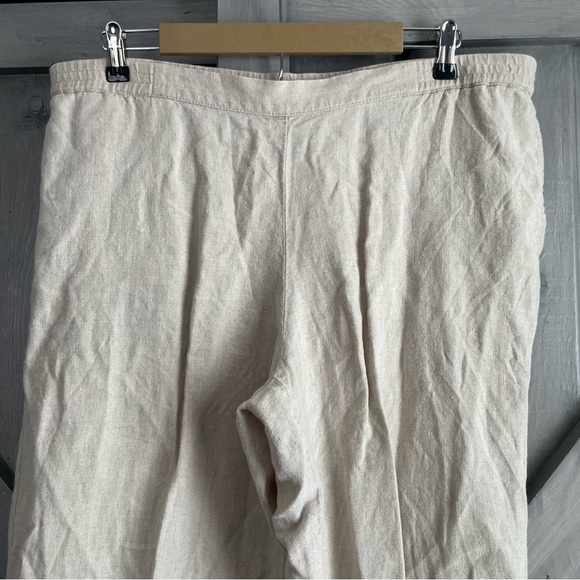 J.Jill Linen wide leg pant in oat natural color size Large summer resortwear - Picture 4 of 8